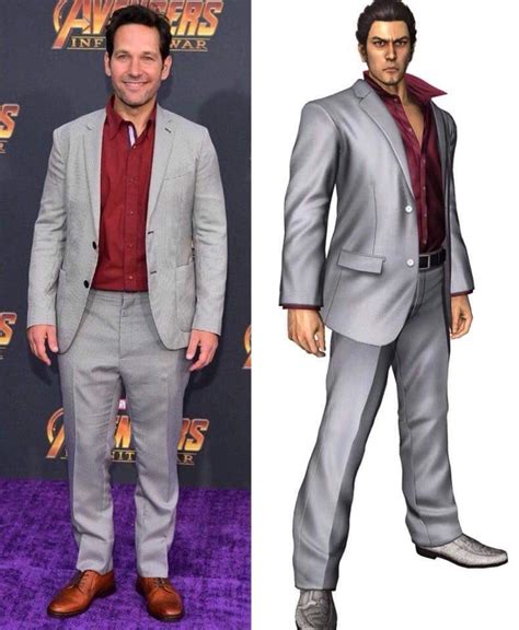 paul rudd yakuza|I'm struggling to see if it's a Kiryu cosplayer or the actor Paul .